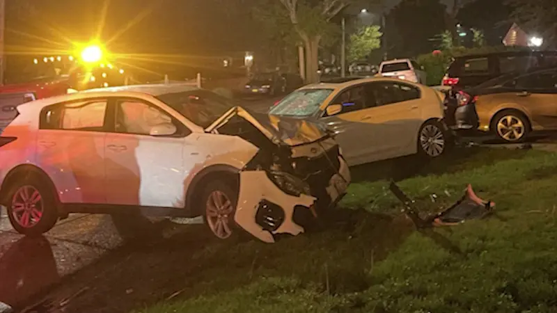 Story image: Greenlawn man accused of driving impaired and crashing twice