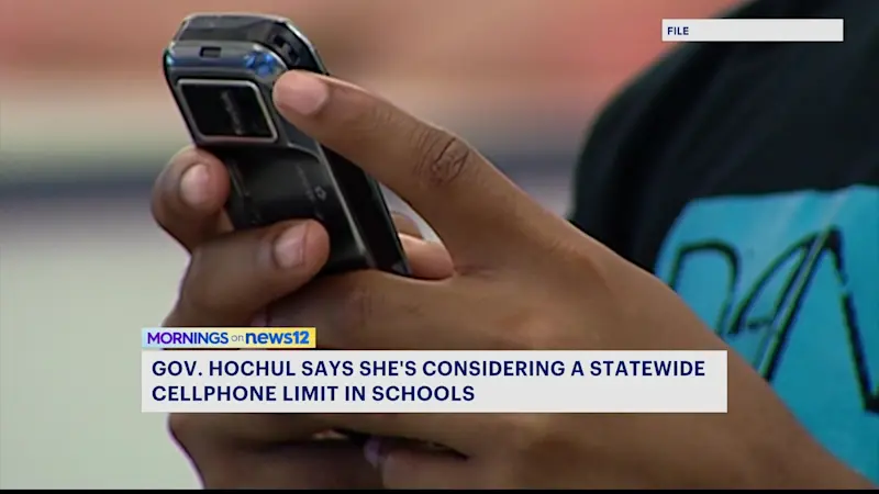 Story image: Gov. Kathy Hochul pushes to restrict cellphone use in schools statewide