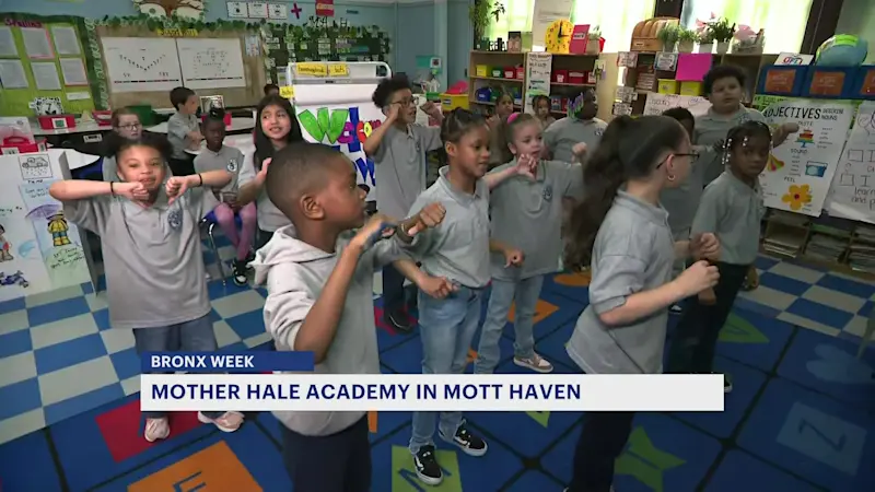 Story image: News 12 visits Mother Hale Academy for Bronx Week
