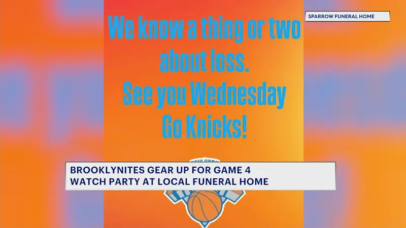 Story image: Knicks fans hope to lay championship fears to rest at funeral home watch party