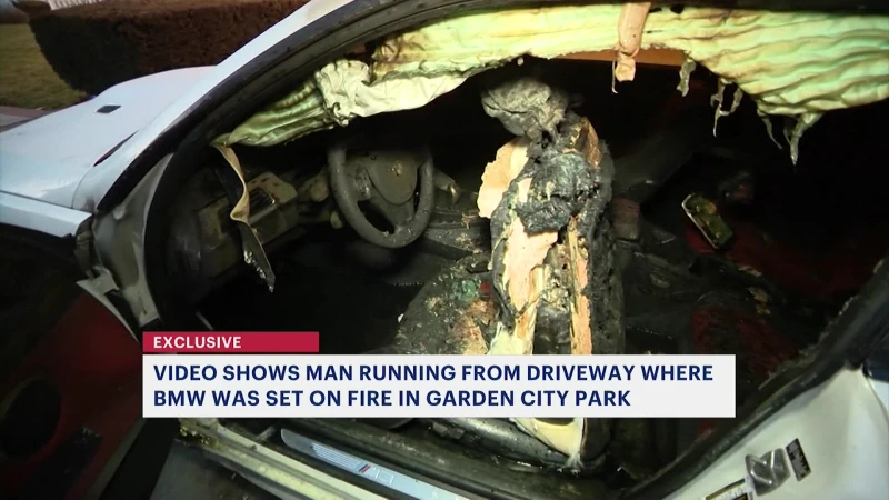 Story image: Police: BMW set on fire in Garden City Park driveway