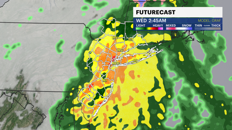 Story image: STORM WATCH: Heavy rain and gusty winds to impact holiday travel into Wednesday morning