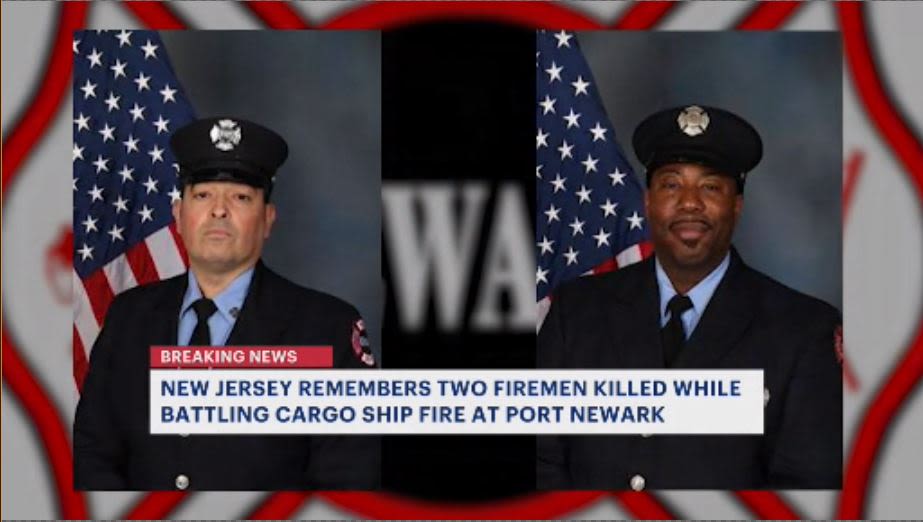 Newark firefighters: Funeral arrangements made for 2 veteran firefighters  killed at Port Newark as flags fly half-staff - ABC7 New York