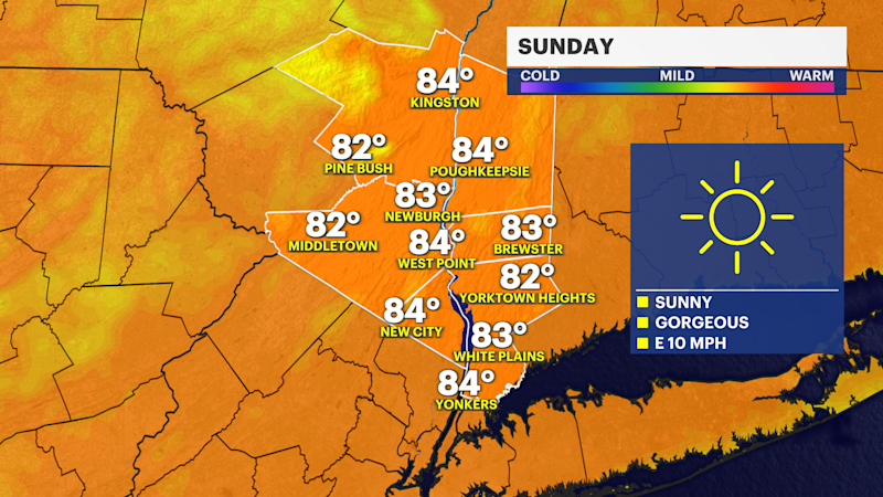 Story image: Picture-perfect Sunday in the Hudson Valley ahead of pleasant week