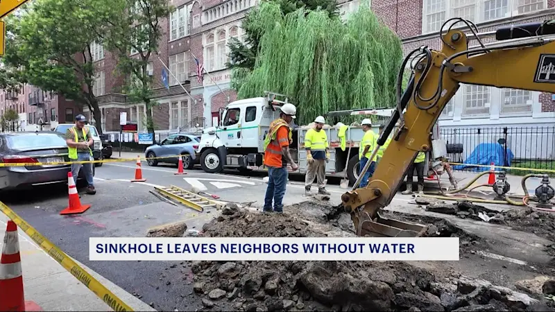 Story image: Sinkhole leaves Crotona Park residents without water for hours