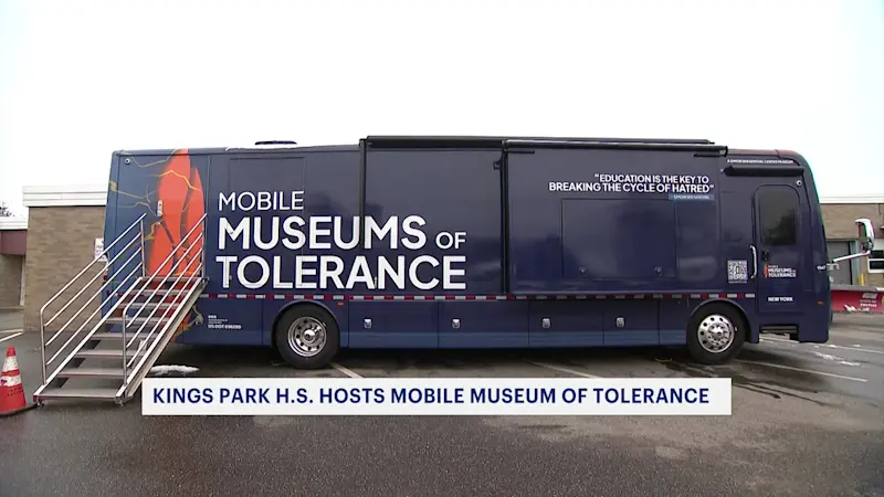 Story image: Mobile Museum of Tolerance hosts lessons at Kings Park High School