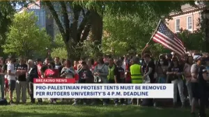 Students at pro-Palestinian encampment at Rutgers University begin to disperse