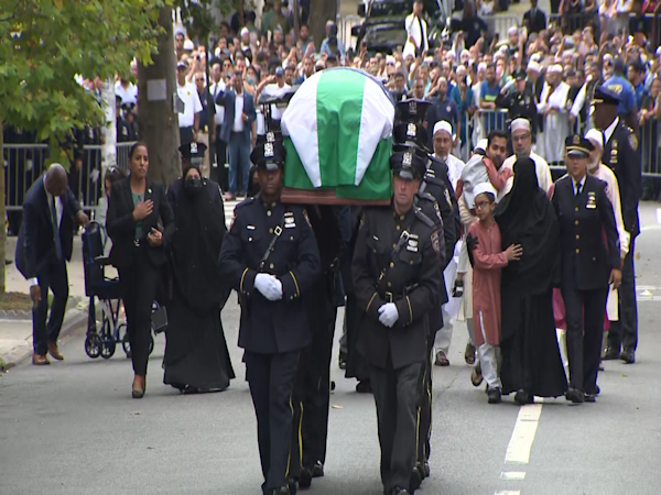 Story image: Loved ones bid farewell to NYPD Detective Didarul Islam at funeral