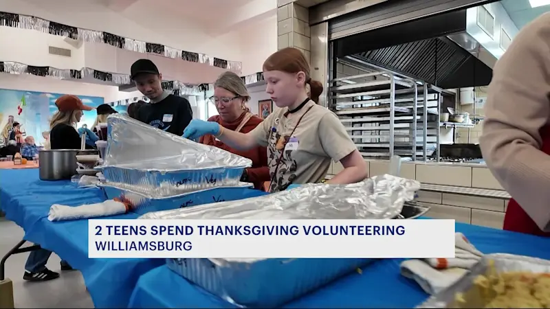 Story image: 2 Brooklyn teens spend their thanksgiving giving back to community