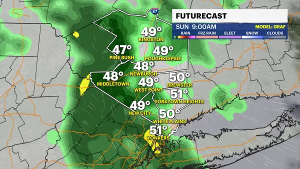Rainy morning on Mother’s Day in the Hudson Valley, tapers by evening