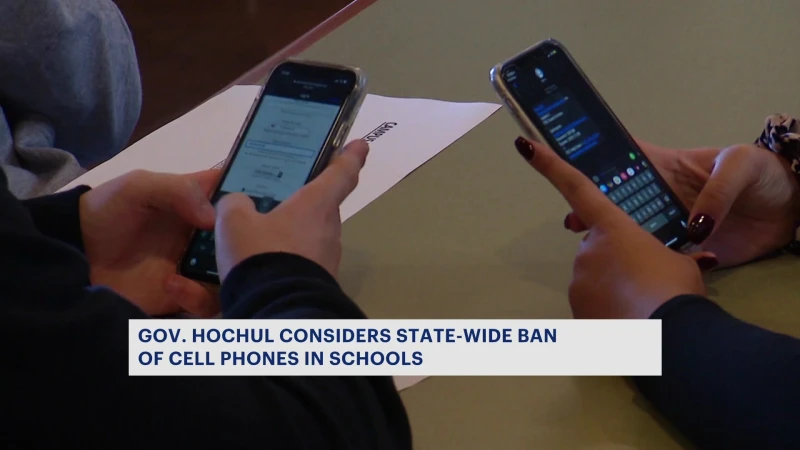 Story image: 'I want kids to be kids again.' Gov. Hochul addresses concerns over cellphones in schools