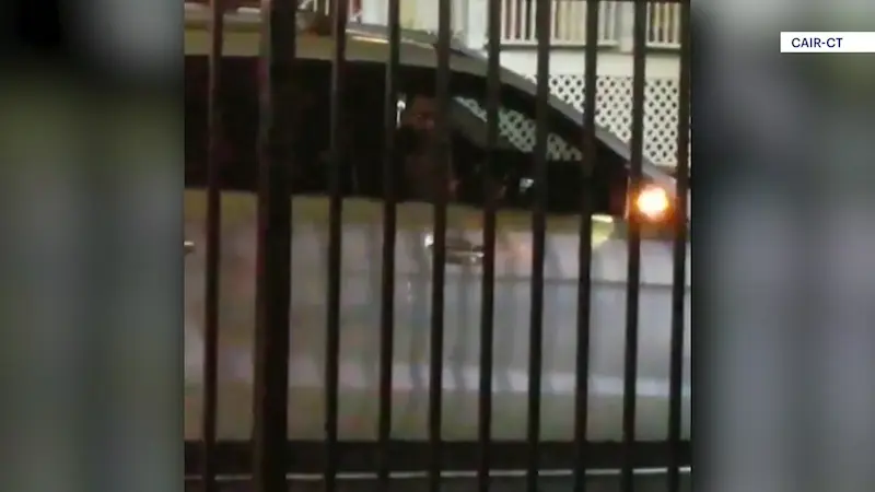 Story image: Stamford police investigating after video shows man yelling Islamic insults outside mosque