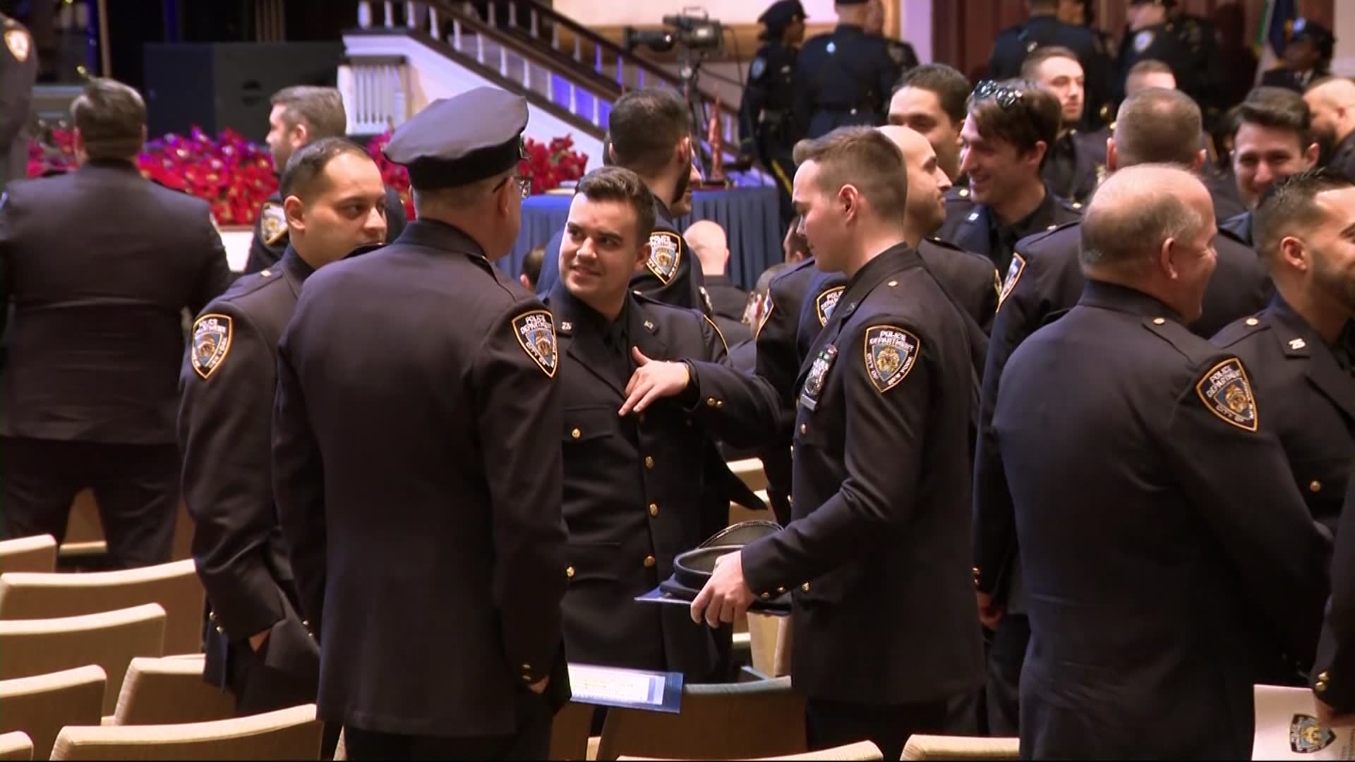 Three officers reunite with child whose life they saved at medal award ...