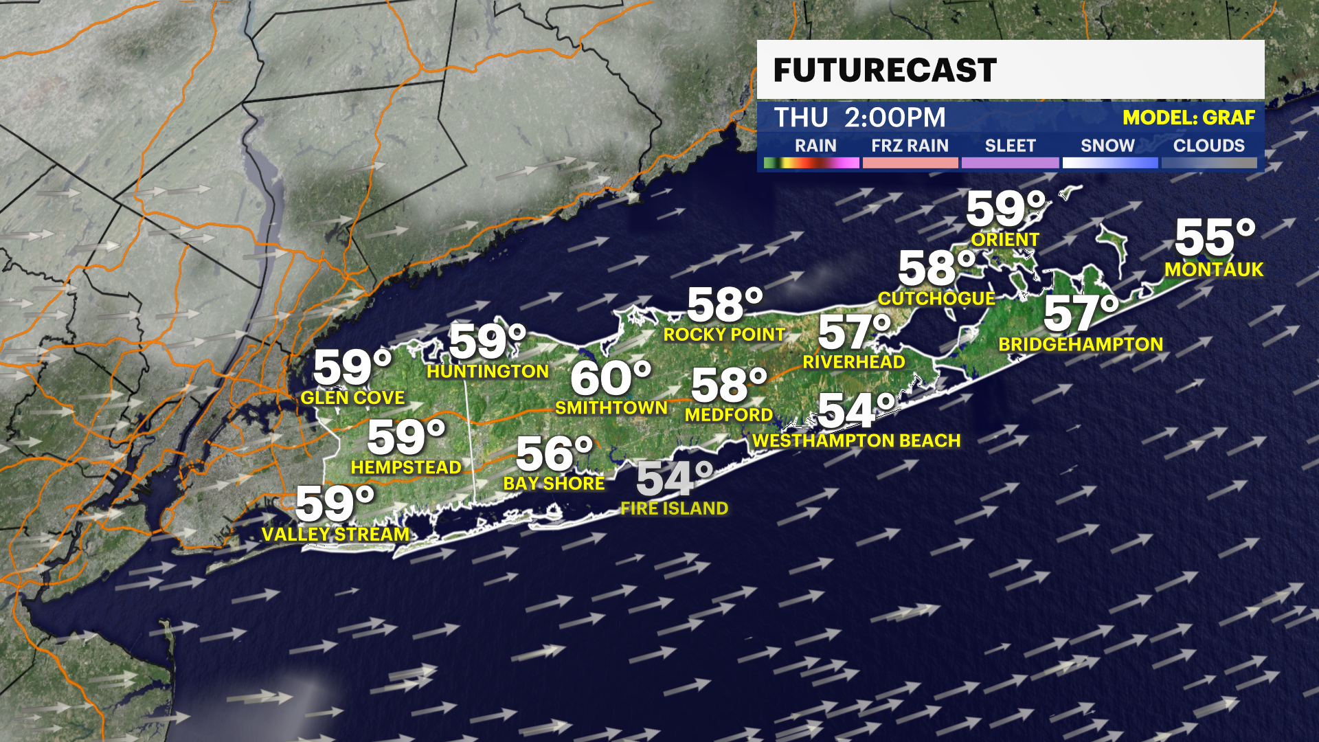 Clouds and showers gives way to sunshine Wednesday on Long Island