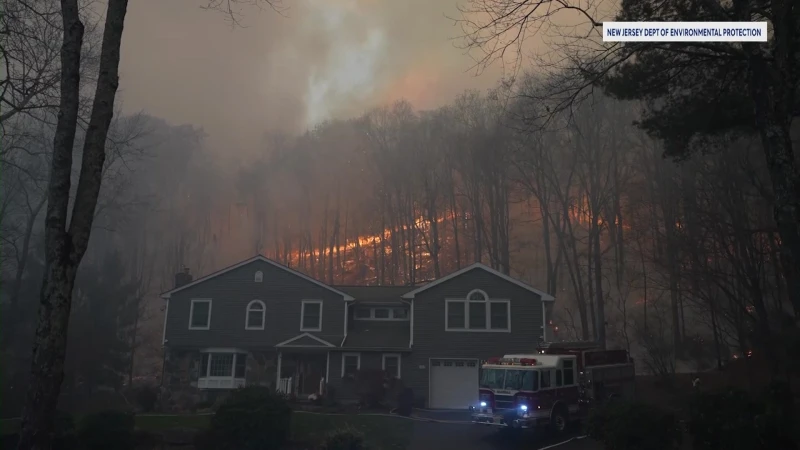 Story image: Officials: Rockaway Township wildfire 50% contained