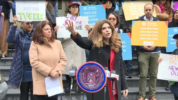 Advocates, lawmakers rally against budget cuts for 3-K, pre-K in NYC