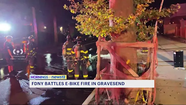 FDNY battles e-bike fire in Gravesend