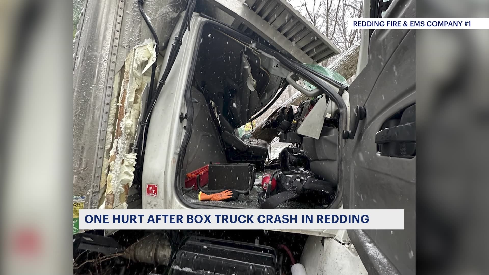 Officials: 1 injured in Redding box truck crash