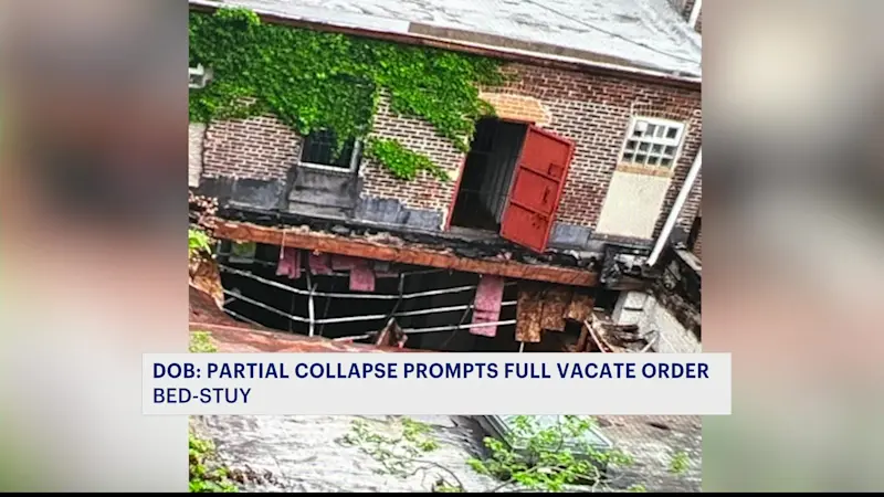 Story image: Partial collapse prompts full vacate order at Brooklyn building 