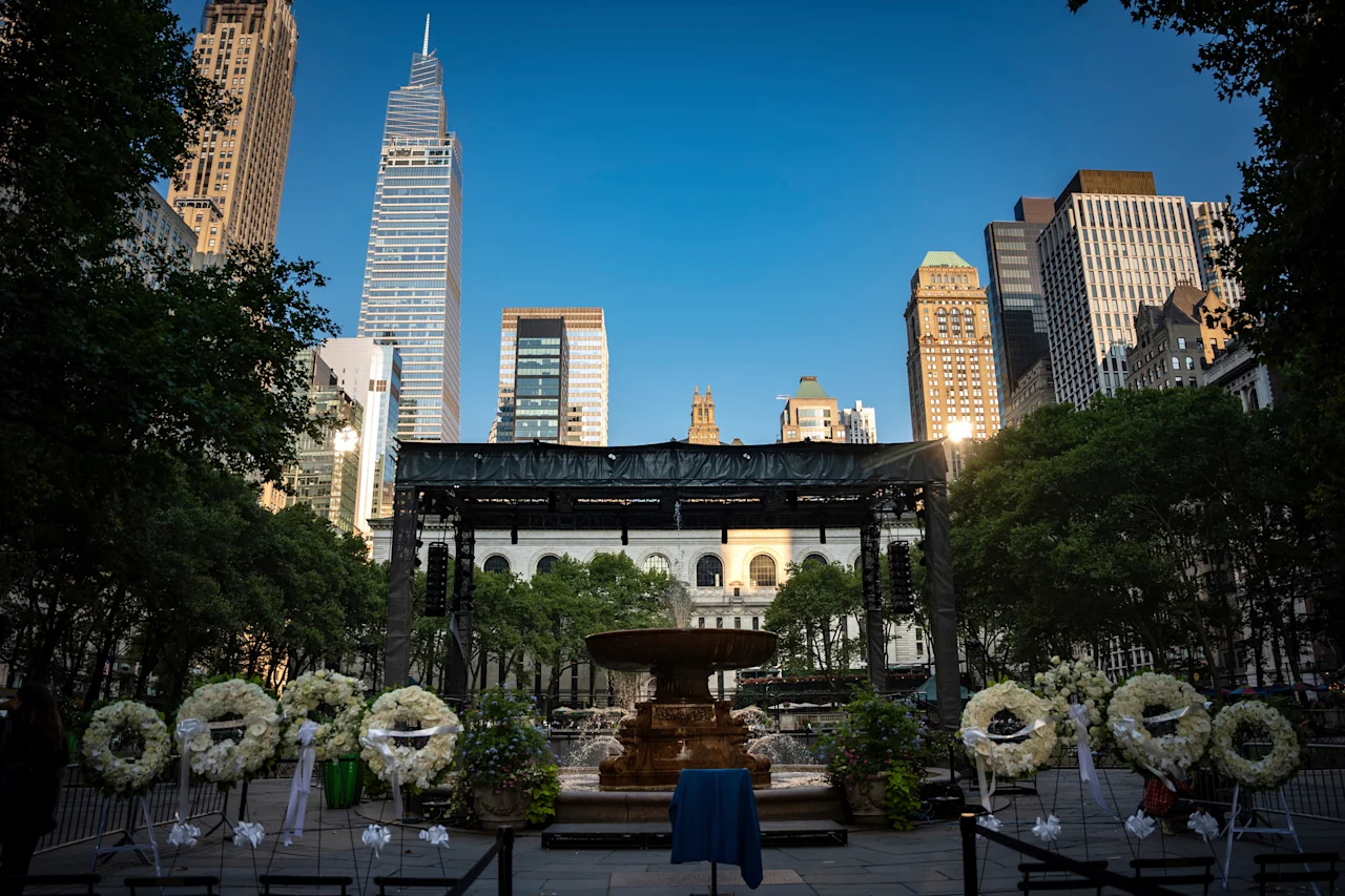 Midtown mass shooting wreaths