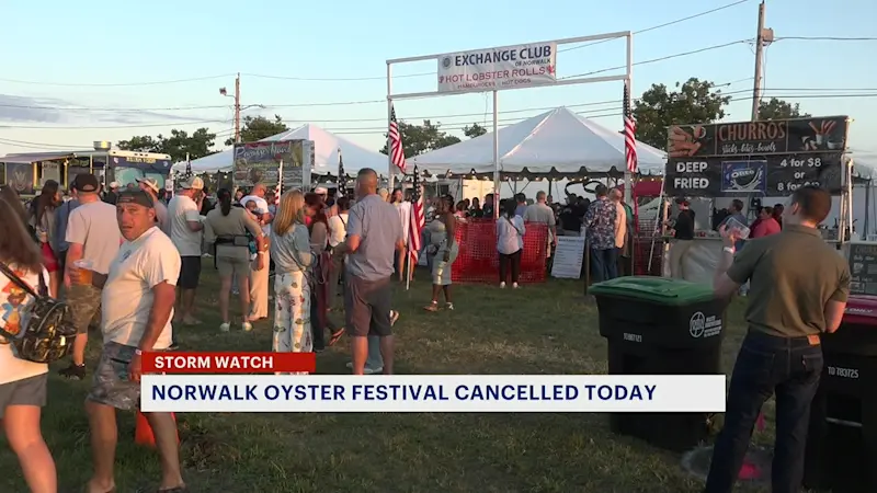 Story image: Norwalk Oyster Festival canceled today due to potential severe weather 