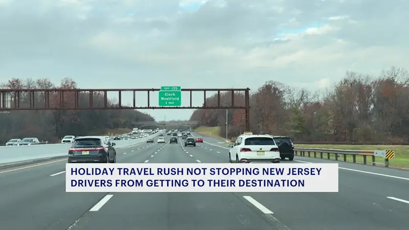 Story image: Thousands hit the road in New Jersey for Thanksgiving