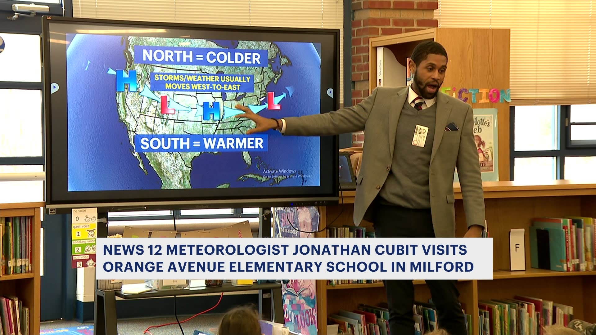 Storm Team Meteorologist Jonathan Cubit visits students at Orange ...