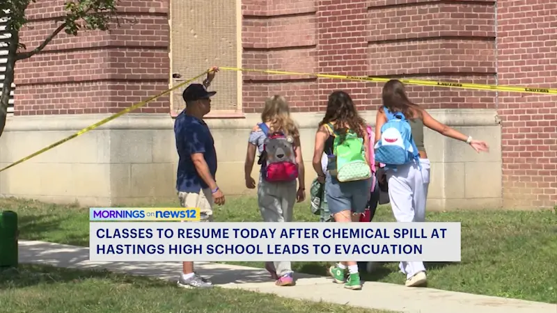 Story image: Hastings-on-Hudson school's back in session Friday after evacuation