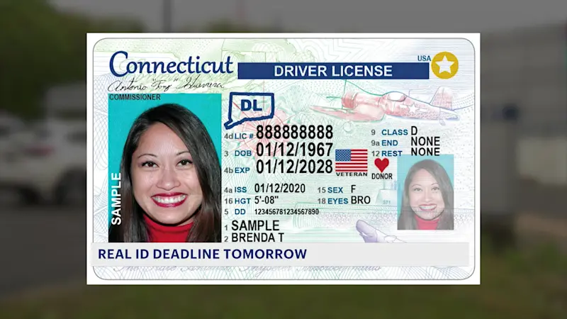 Story image: REAL ID deadline is Wednesday – but Secretary Noem says CT travelers can still fly for now