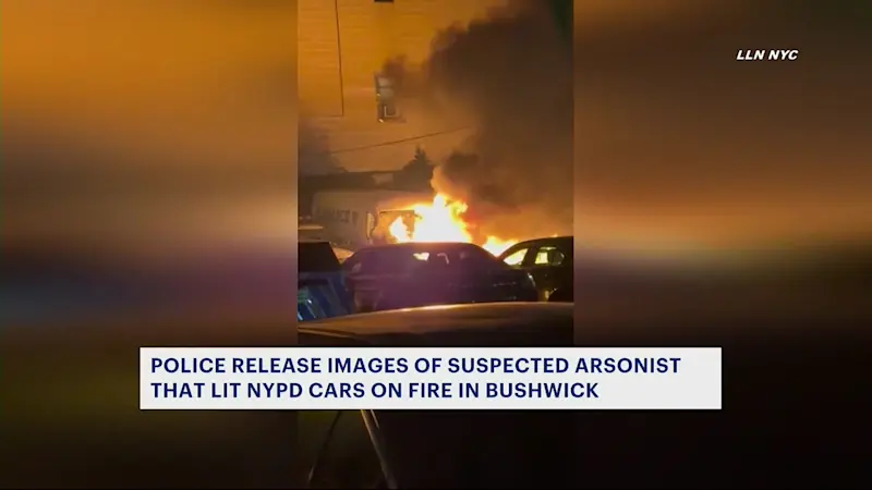 Story image: NYPD vehicles set on fire in Brooklyn for 2nd time in a  week; suspect identified in Bushwick fires