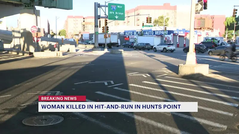 Story image: Woman killed in hit-and-run at busy Hunts Point intersection
