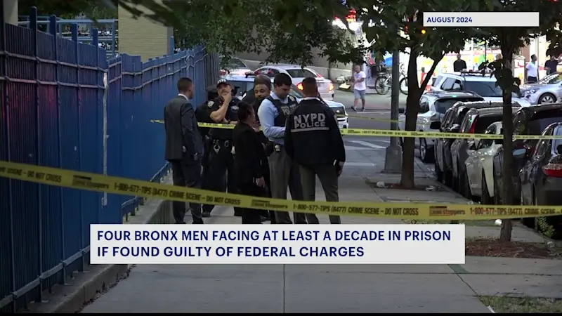 Story image: 4 Bronx men charged in school zone shootout in August