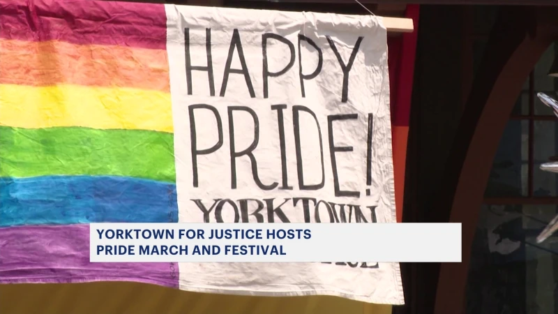 Story image: Yorktown Pride: Supporters rock the rainbows at Railroad Park