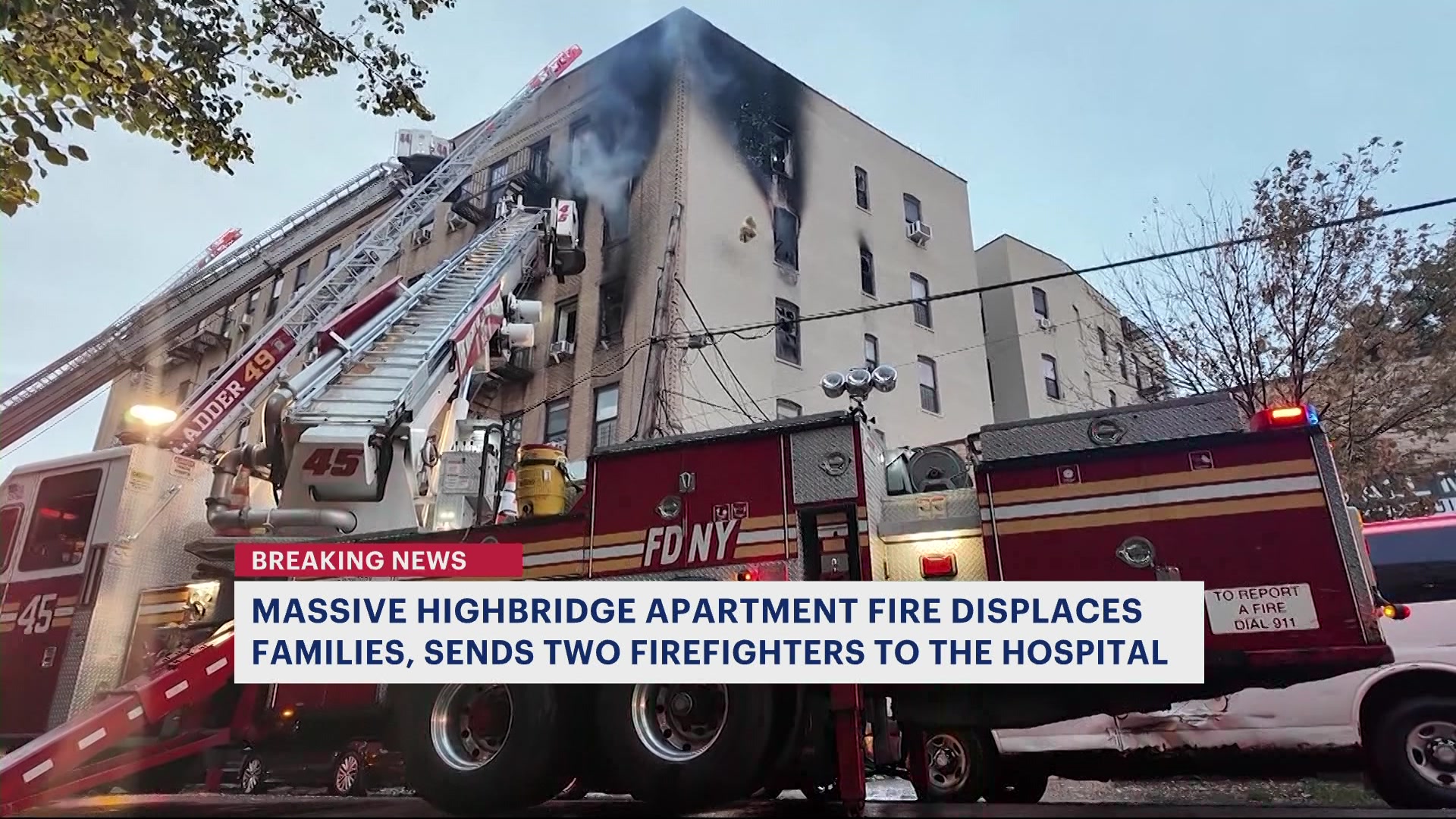 News 12 | Bronx | 2 Firefighters Hurt While Battling 2 Alarm Fire In ...