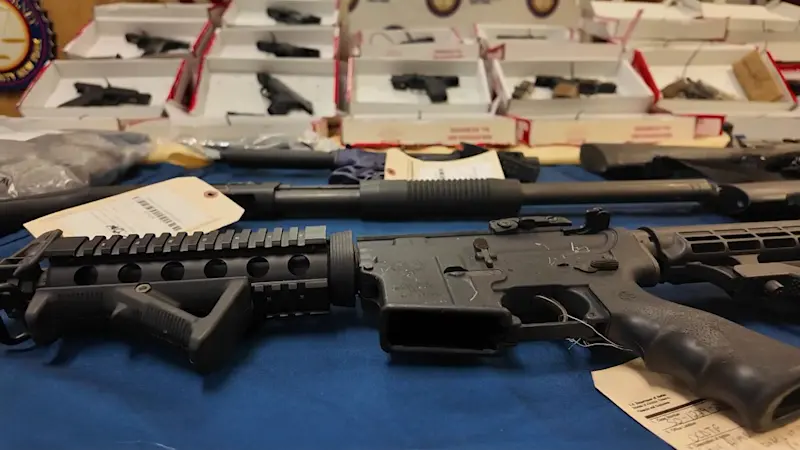 Story image: 20 arrested, 55 illegal guns seized in multistate gun and drug trafficking bust tied to Orange County