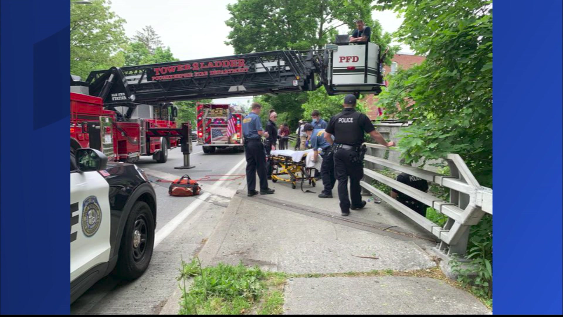 City of Poughkeepsie first responders rescue man who fell into Fallkill ...