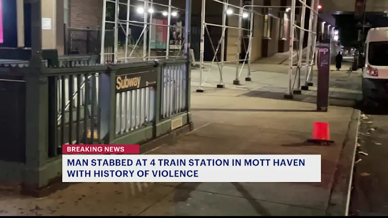 Story image: Man stabbed on a 4 train in Mott Haven