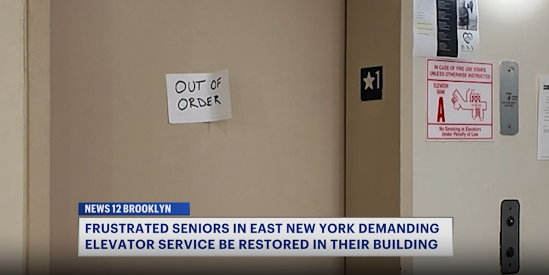 Story image: East New York seniors take action to demand repairs after both building elevators break down