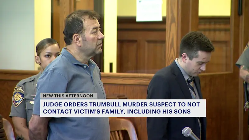 Story image: Judge tells Trumbull murder suspect to not contact victim's family or his sons