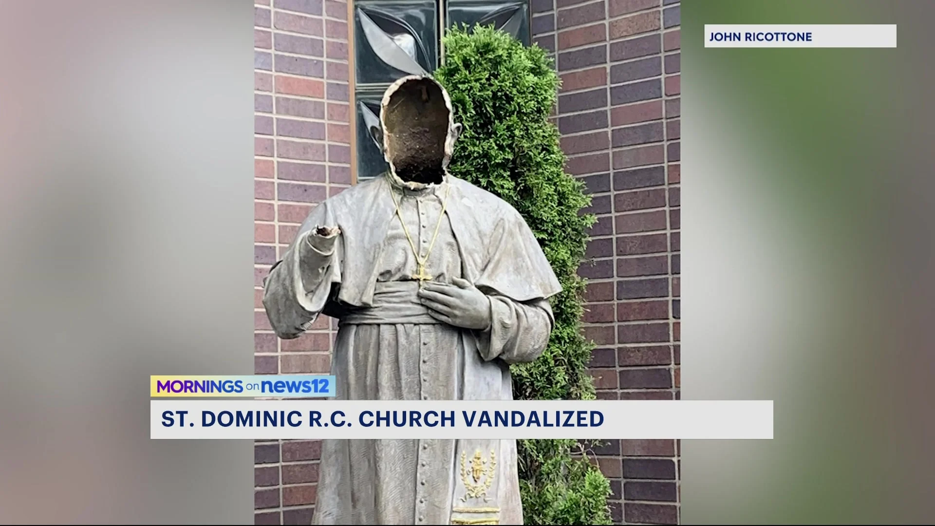 Police: Flatbush man charged for vandalizing statues at St. Dominic's Roman Catholic Church