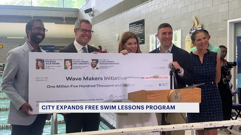Story image: NYC invests $1.5M to expand free swim lessons to thousands of students