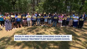 Elementary school staff in Flanders voice concern about plans to build sewage treatment plant nearby