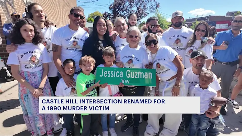 Story image: Jessica Guzman Way: Castle Hill intersection renamed for child victim of 1990 murder