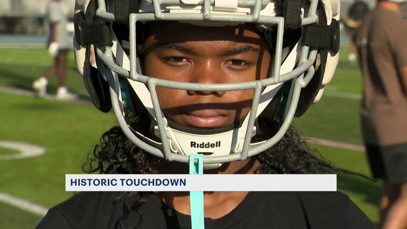 Story image: Scotch Plains girl scores historic touchdown, second in NJ football history