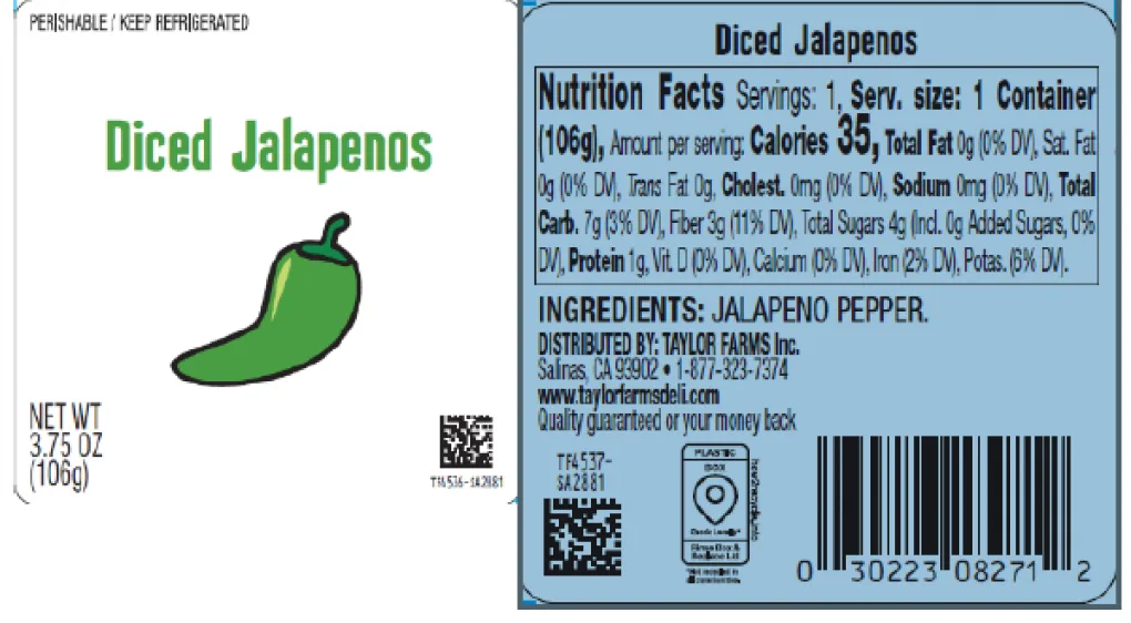 hannaford - diced jalapenos 3.75oz upc 030223082712
