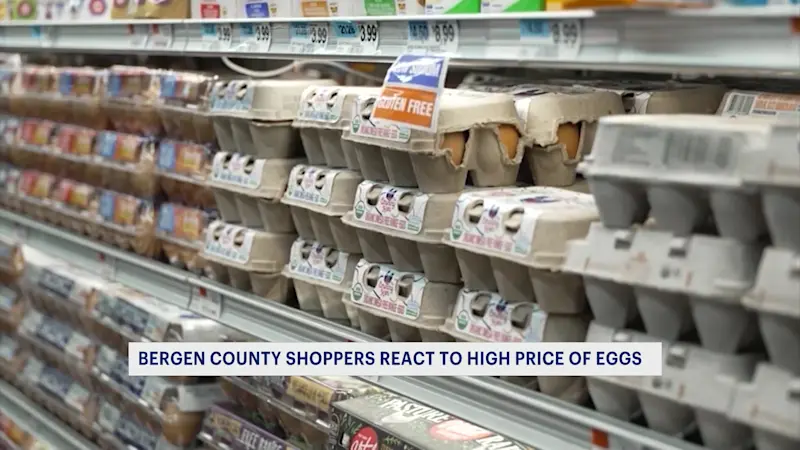 Story image: 'Egg-flation:' Bird flu outbreak behind soaring NJ egg prices