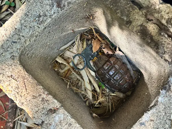 Story image: Live grenade found in Norwalk backyard; inert device discovered in separate location