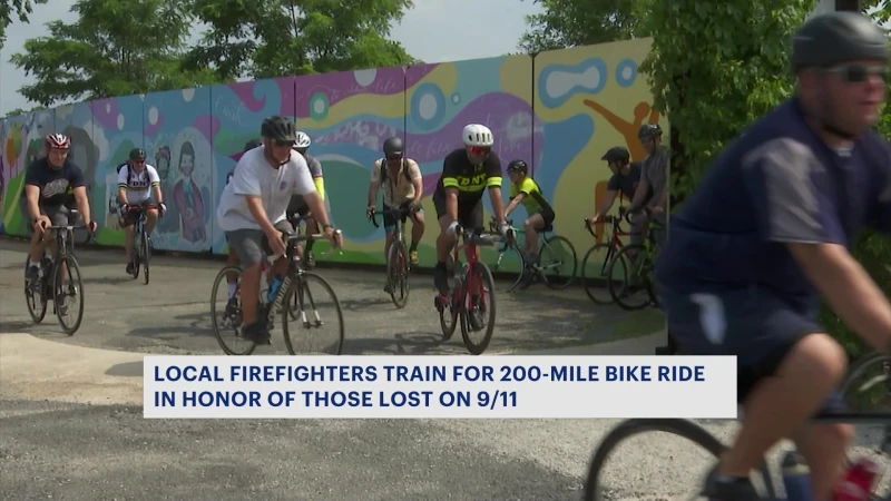 Story image: Firefighters pump out 50-mile training ride in preparation for fundraising event in Ireland
