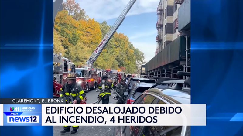 Story image: Univision 41 News Brief: Bronx edificio desalojado debido al incendio, 4 heridos