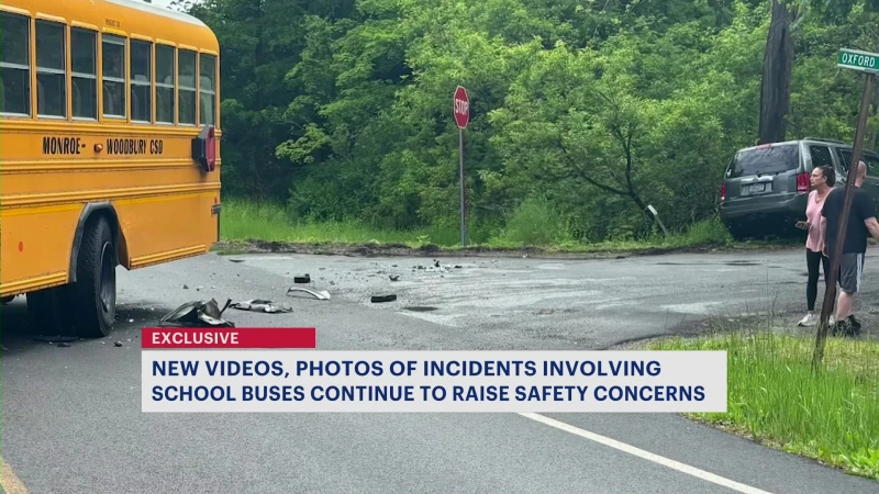 Story image: New video, photos of incidents involving school buses in the Hudson Valley continue to raise safety concerns